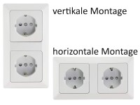 MILOS Starter 16-tlg "PRO",weiß matt 8x Steckdose, 2x Schalter, Steckanschlus