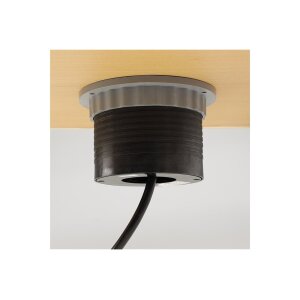 ChiliTec Versenkbare Einbausteckdose 3X Steckdose USB-A USB-C Edelstahl Front