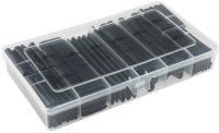 Schrumpfschlauch-Sortiment, 142-teilig Plastikbox, klebend, Ratio 3:1, schwarz