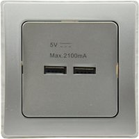 DELPHI 2-fach USB Ladegerät Unterputz 5V 2100mAh...