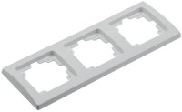 DELPHI 3-fach Rahmen Wand-Abdeckung Aufbau Weiß
