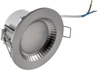 LED Einbauleuchte für Badezimmer Küche 4x 5 Watt 230V warmweiß je 470 Lumen Edelstahl gebürstet IP44 für Feuchträume geeignet 4 Stück