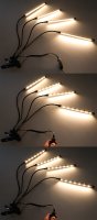 LED Pflanzenlampe "CT-PFL" Vollspektrum 4-fach, Klemmhalter, Kabel-Fernbedienung