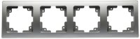 Delphi 4-fach Rahmen I Vierfach-Rahmen für 4 Unterputz Komponenten I Silber Grau