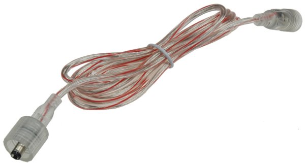 Anschlusskabel für LED-Stripes IP44 5,5mm Koax, 1,5m, Koax-Stecker/Kupplung