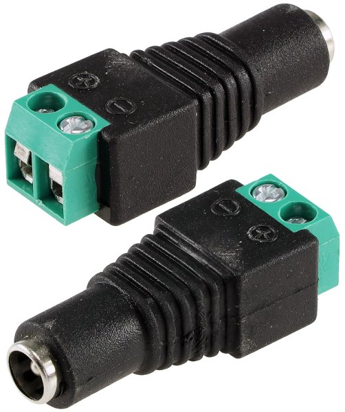 Anschluss-Adapter für LED-Stripes Lüsterklemme auf 5,5/2,1mm Kupplung