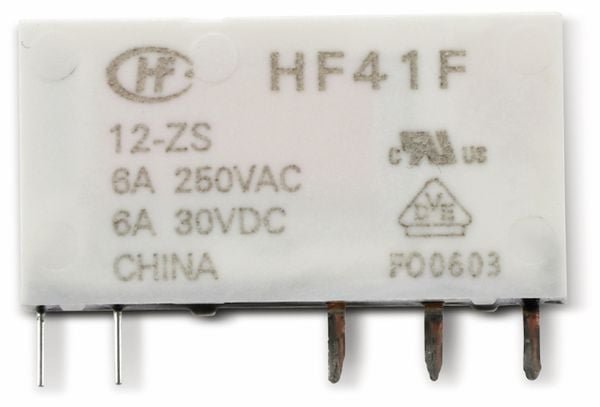 Hongfa HF41F/012-ZST Printrelais 12 V/DC 6 A 1 Wechsler