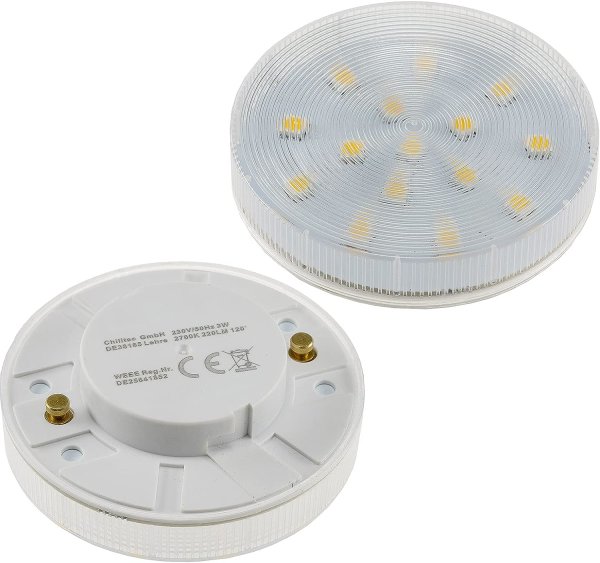 LED Leuchtmittel GX53 "XH 25" warmweiß 3W, 290lm, Ø75x25mm, 120°, 3000k