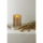 LED Stumpenkerze FLAMME RUSTIC in Gold 10cm