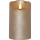 LED Stumpenkerze FLAMME RUSTIC in Gold 12cm