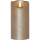 LED Stumpenkerze FLAMME RUSTIC in Gold 15cm