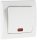 DELPHI Kontroll-Schalter mit Beleuchtung 230V Orientierungsschalter mit Rahmen Unterputz rotes Licht Weiß