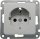 Delphi Steckdose mit LED Dimmer für dimmbare LED-Leuchtmittel, 2-fach Rahmen Grau Silber