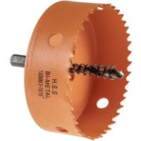 Lochsäge HSS Bi-Metall Ø100mm Sechskant Aufnahme, Schnitttiefe 38mm