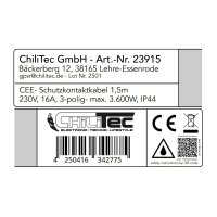 CEE Adapter auf Schutzkontakt-Stecker 230V, H07RNF 3G2,5, 1,5m Kabel