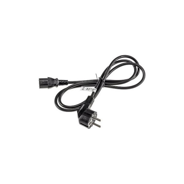 Kaltgeräte Netzkabel 1,5m H03VV-F3G 0,75 mm² 10/16A/250V, schwarz