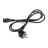 Kaltgeräte Netzkabel 1,5m H03VV-F3G 0,75 mm² 10/16A/250V, schwarz