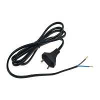 Netzkabel Euro, blankes Ende, 1,5m H03VVH2-F2 0,75 mm² 2,5A/250V schwarz