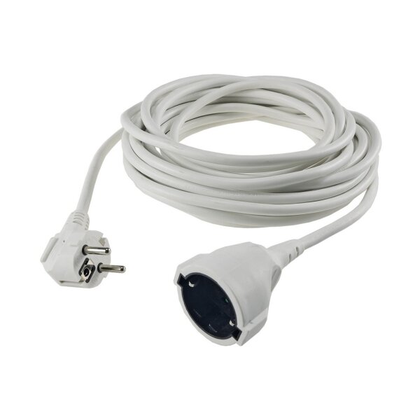 Schutzkontakt-Verlängerung, 10m, weiß H05VV-F3G 1,5mm² 16A/250V