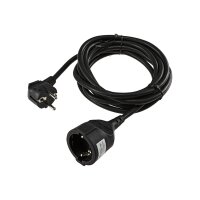 Schutzkontakt-Verlängerung, 3m, schwarz H05VV-F3G 1,5mm² 16A/250V