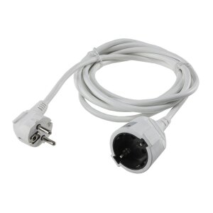 Schutzkontakt-Verlängerung, 3m, weiß H05VV-F3G...