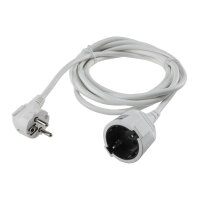 Schutzkontakt-Verlängerung, 3m, weiß H05VV-F3G 1,5mm² 16A/250V