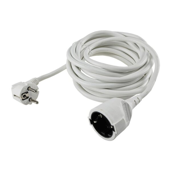 Schutzkontakt-Verlängerung, 5m, weiß H05VV-F3G 1,5mm² 16A/250V #1