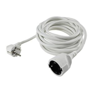 Schutzkontakt-Verlängerung, 5m, weiß H05VV-F3G...