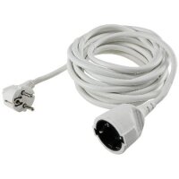 Schutzkontakt-Verlängerung, 5m, weiß H05VV-F3G 1,5mm² 16A/250V #1