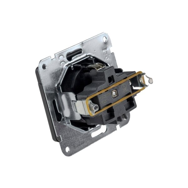 MILOS Schutzkontakt-Steckdose IP40 250V~/ 16A, mit Deckel, UP, anthrazit