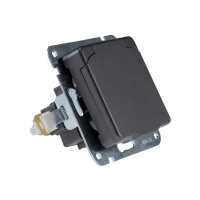 MILOS Schutzkontakt-Steckdose IP40 250V~/ 16A, mit Deckel, UP, anthrazit