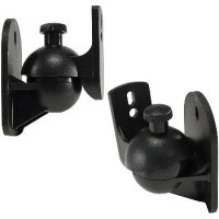 Wandhalter für Lautsprecher "CT-2 Black" dreh-/neigbar,max.3,5kg, schwarz, Paar