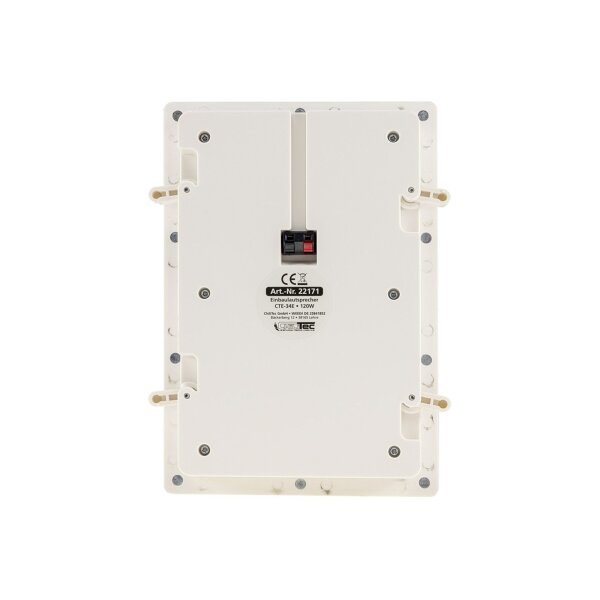 Einbaulautsprecher "CTE-34E",eckig, weiß 2-Wege, 287x197mm, 120 Watt