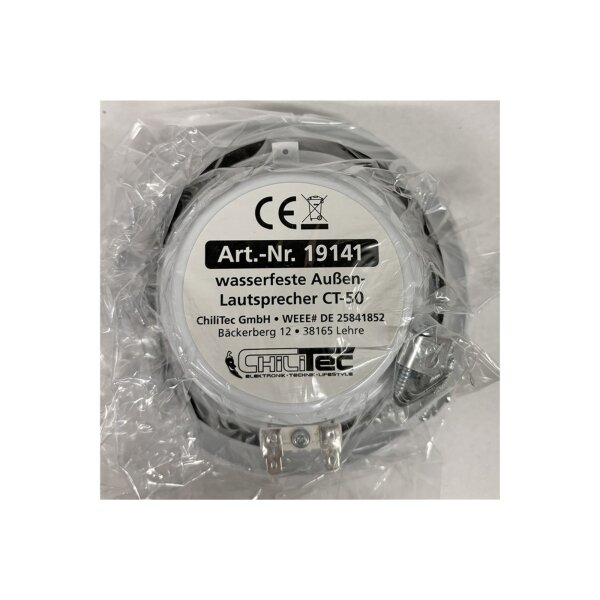 Wasserfeste Außen-Lautsprecher "CT-50" 8 Ohm, 5", 80W, 100Hz-20KHz, PAAR