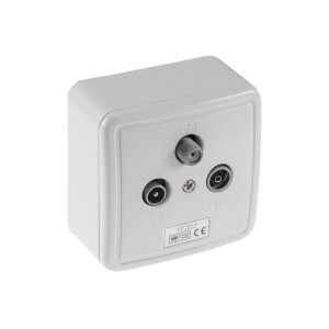 Antennendose TV, Radio + Sat inkl. Aufputz-/Unterputzrahmen