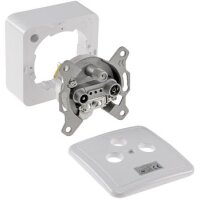 Antennendose TV, Radio + Sat inkl. Aufputz-/Unterputzrahmen