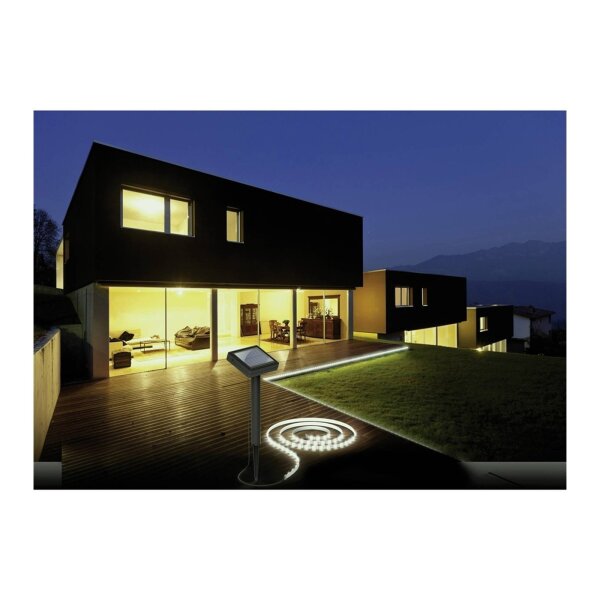 LED Solar LED-Stripe 3m, warmweiß 3000K IP44, Dämmerungssensor