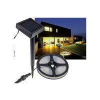 LED Solar LED-Stripe 3m, warmweiß 3000K IP44, Dämmerungssensor