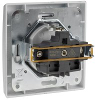 DELPHI Steckdose Unterputz 230V Schutzkontakt-Steckdose mit erhöhtem Berührungsschutz Silber Grau