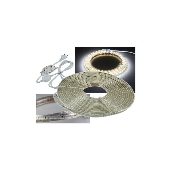 LED-Stripe "Ultra-Bright" 230V, 10m 630 Lumen/Meter, weiß