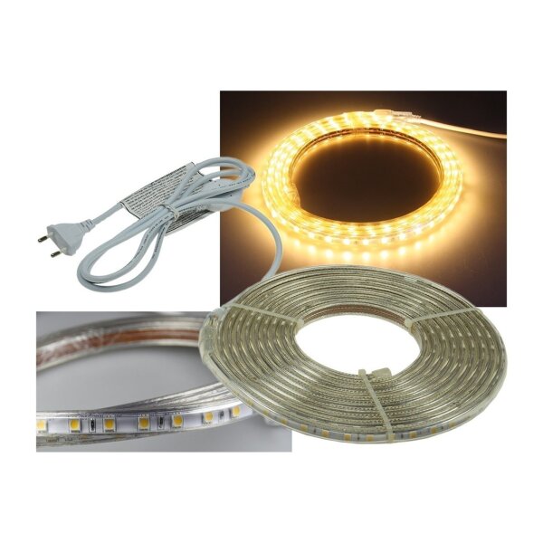 LED-Stripe "Ultra-Bright" 230V, 5,0m 600 Lumen/Meter, warmweiß