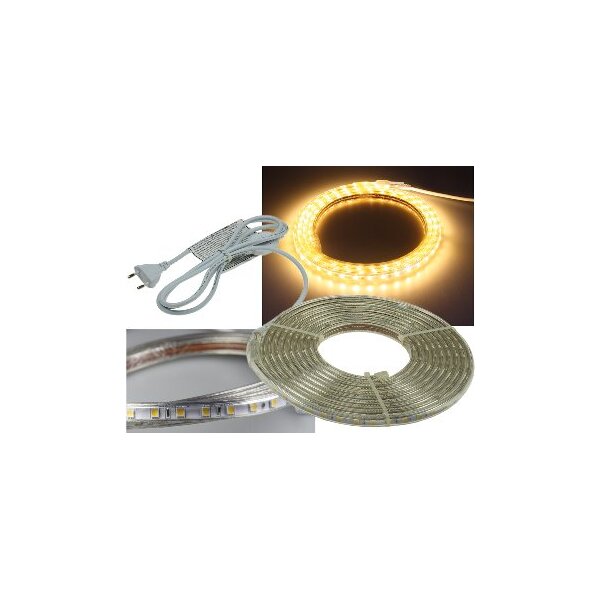 LED-Stripe "Ultra-Bright" 230V, 5,0m 600 Lumen/Meter, warmweiß