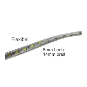 LED-Stripe "Ultra-Bright" 230V, 5,0m 600 Lumen/Meter, warmweiß