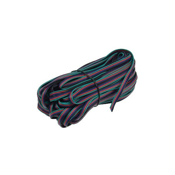 RGB LED-Stripes Anschlusskabel 20m-Ring, 4-adrig rot-grün-blau-schwarz