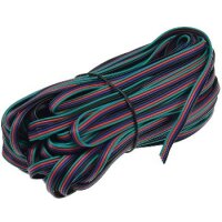 RGB LED-Stripes Anschlusskabel 20m-Ring, 4-adrig rot-grün-blau-schwarz