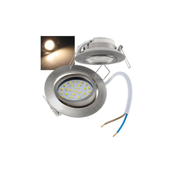 LED-Einbauleuchte "Flat-32dim" warmweiß 80x32mm, 5W, 590lm, Edelstahl gebürstet