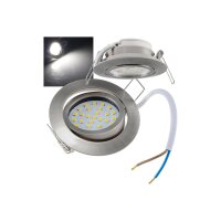 LED-Einbauleuchte "Flat-32" neutralweiß 80x32mm, 5W, 590lm, Edelstahl gebürstet