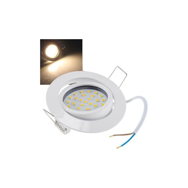 LED-Einbauleuchte "Flat-32dim" warmweiß 80x32mm, 5W, 590lm, weißes Gehäuse