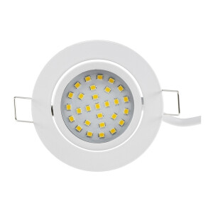 LED-Einbauleuchte "Flat-32dim" warmweiß 80x32mm, 5W, 590lm, weißes Gehäuse