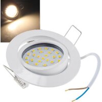 LED-Einbauleuchte "Flat-32dim" warmweiß 80x32mm, 5W, 590lm, weißes Gehäuse